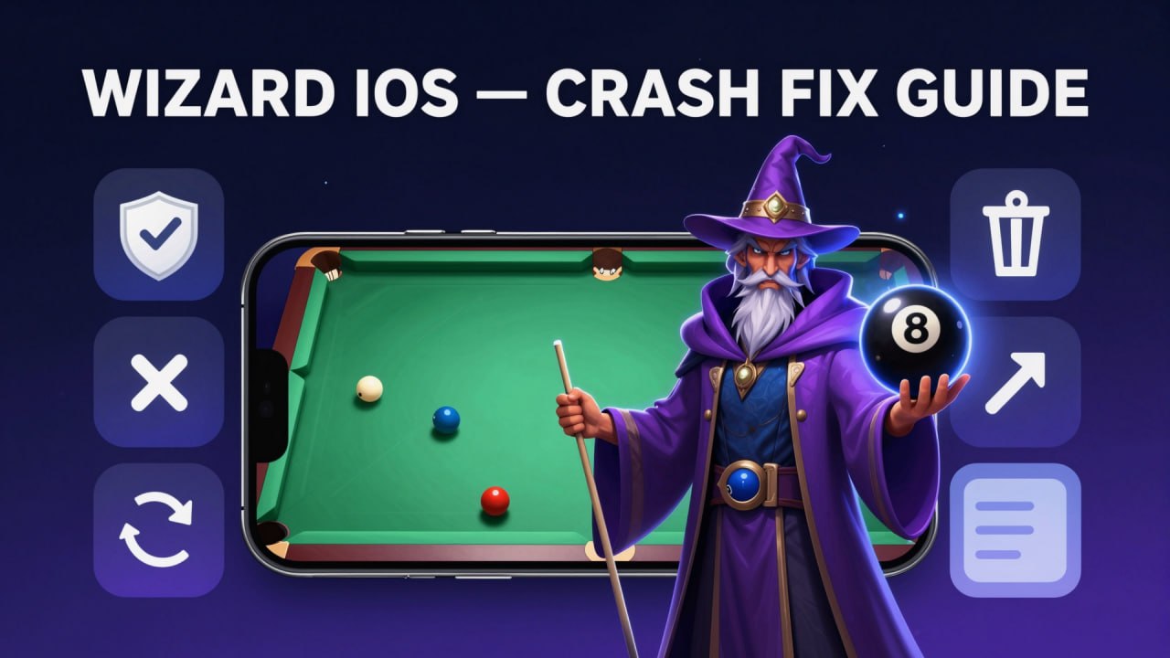 🛠 WIZARD iOS — CRASH FIX GUIDE 🛠

App crashes after 