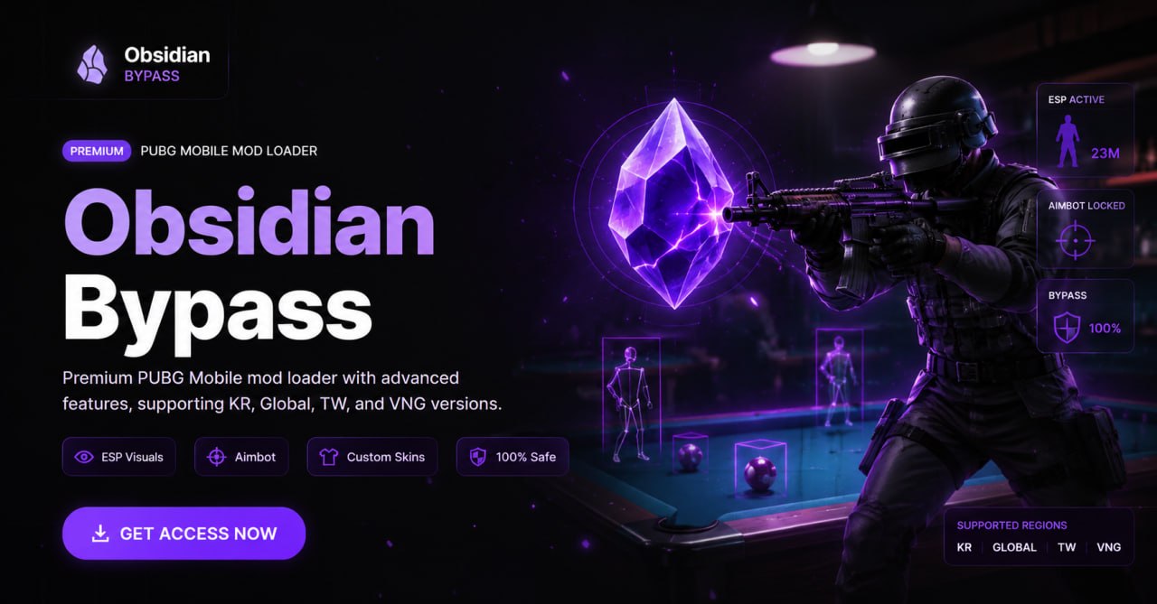 🆕 NEW ON CHETO.SHOP — OBSIDIAN BYPASS 🆕
Premium PUBG
