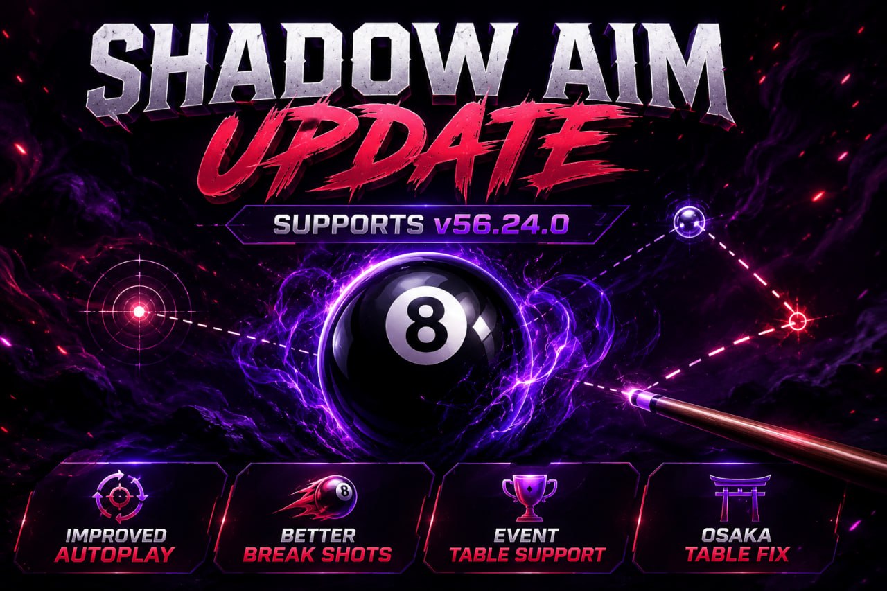 🚀 SHADOW AIM — NEW UPDATE LIVE 🚀
🎱 Now supports 8