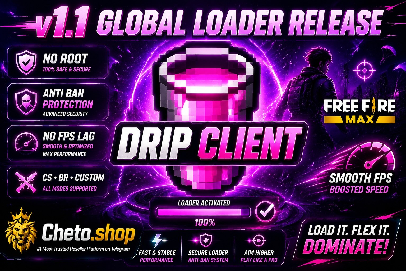 DRIPCLIENT v1.1 Global Release – Cheto Shop Update