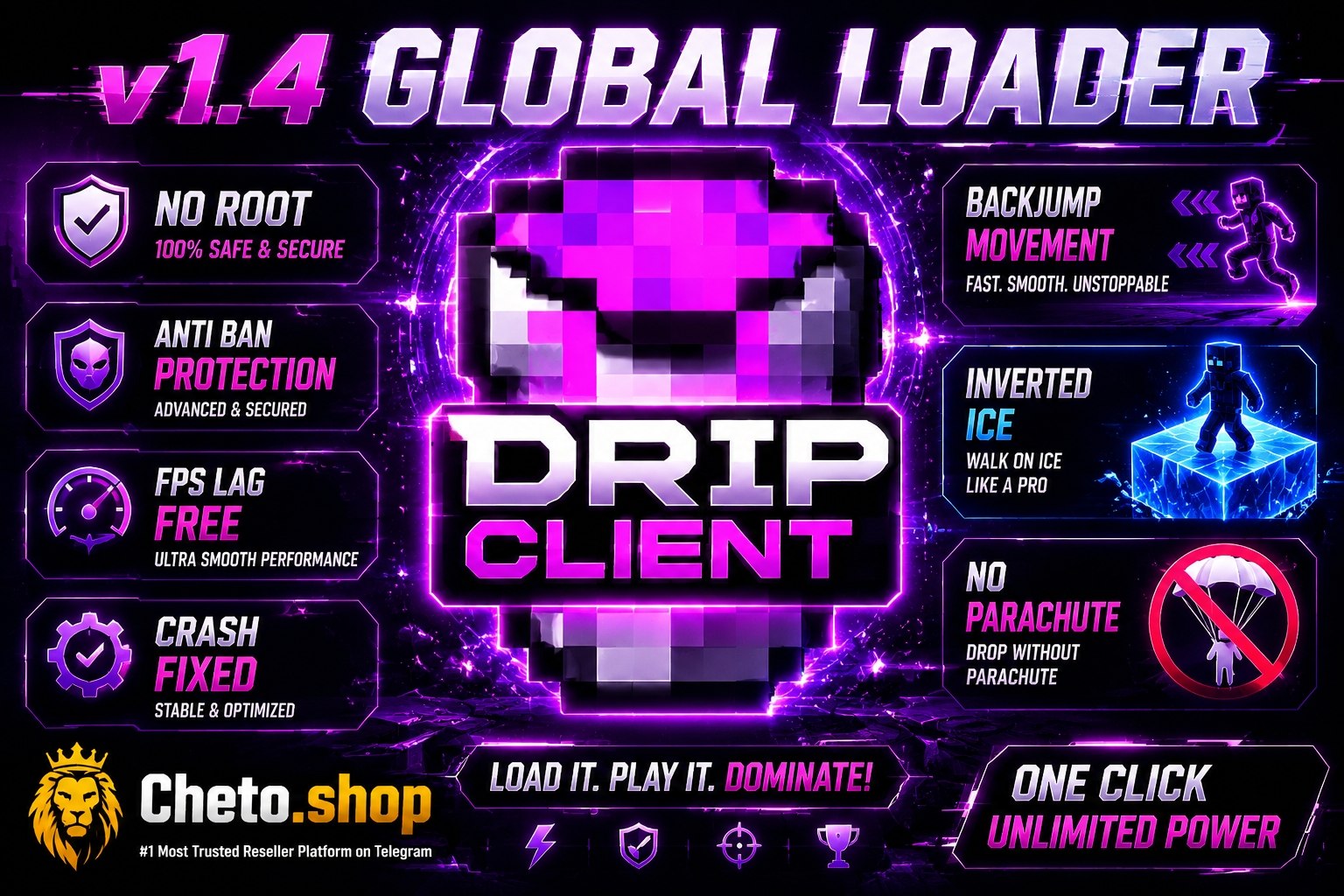 DripClient v1.4 Global Loader Release - Cheto Shop Update