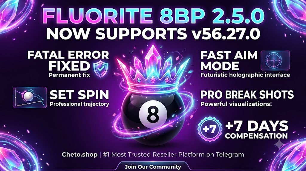 💜FLUORITE 8BP — UPDATE 2.5.0 LIVE

🔮

🎱 Now suppo