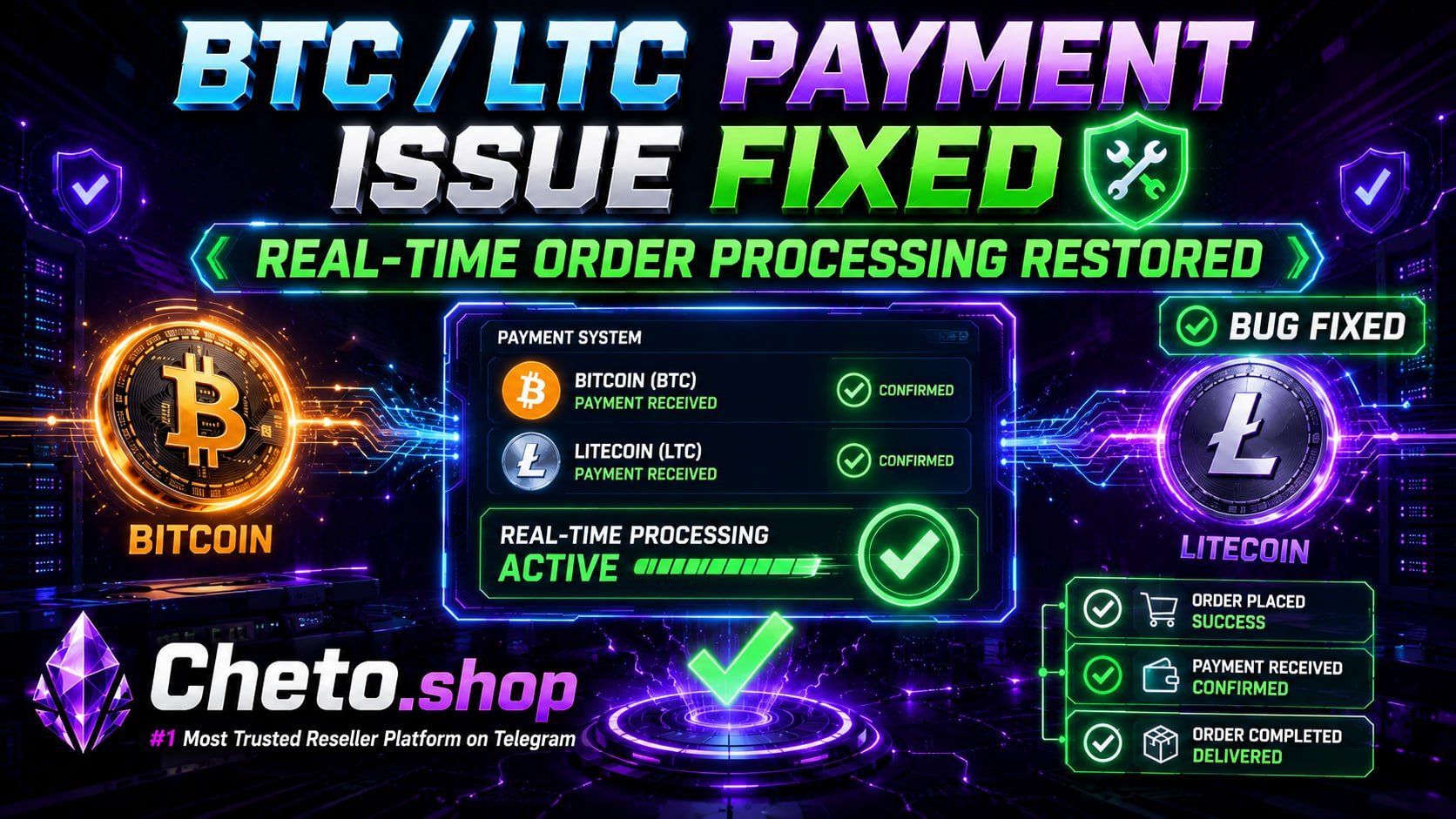 ⚠️PAYMENT PROCESSING ISSUE FIXED

If you still experienc