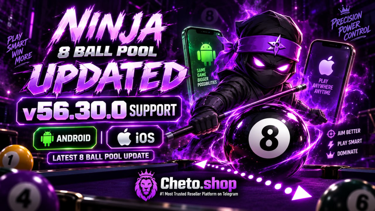 Cheto Shop News: Ninja 8 Ball Pool Update v56.30.0