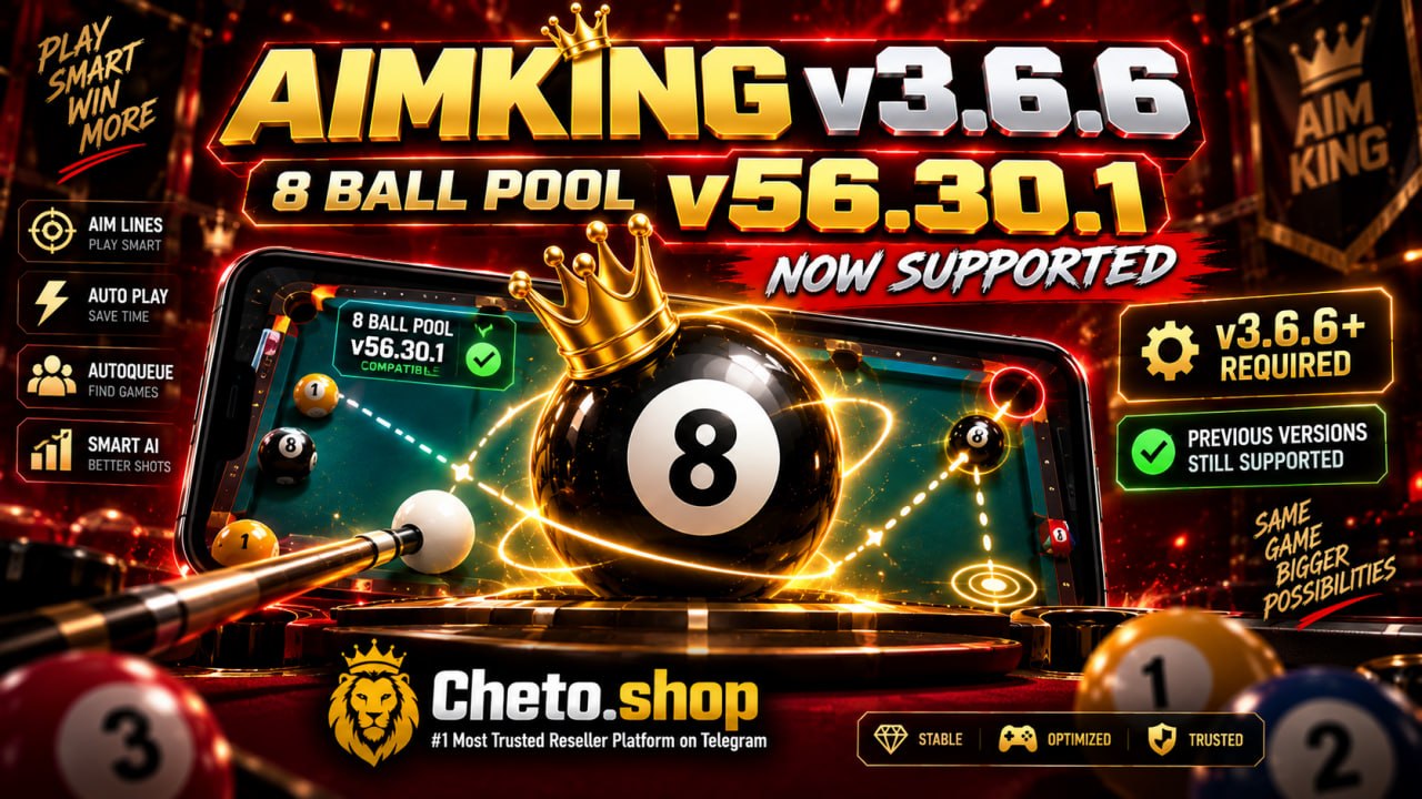 Cheto Shop Telegram: AimKing v3.6.6 8 Ball Pool Update
