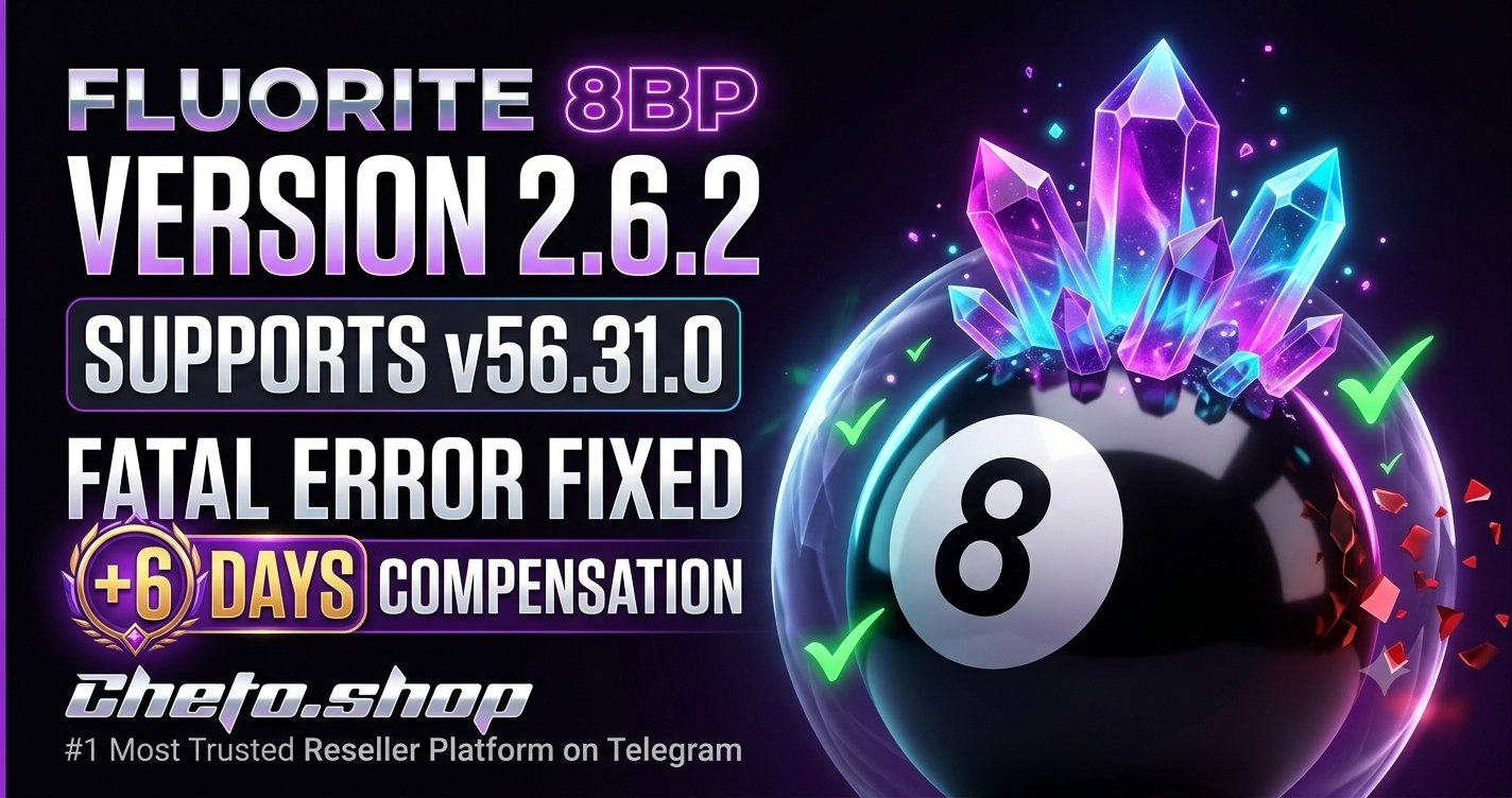 🔮 FLUORITE 8BP v2.6.2 — UPDATE LIVE! 🎱

Fluorite now